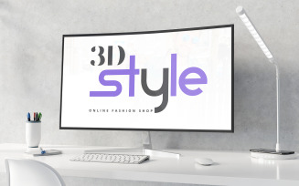 3D-Style Fashion Logo Template