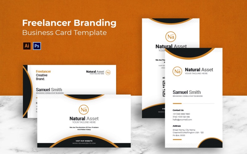Freelancer Branding Business Card Corporate Identity