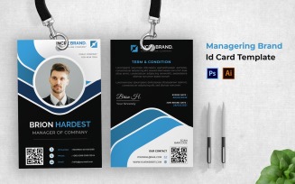Managering Brand Id Card Print Template