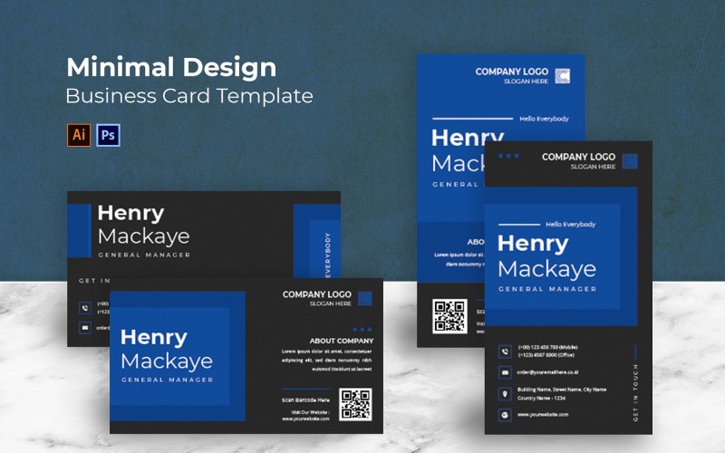 Minimal Design Business Card Corporate Identity