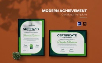 Modern Achievement Certificate template