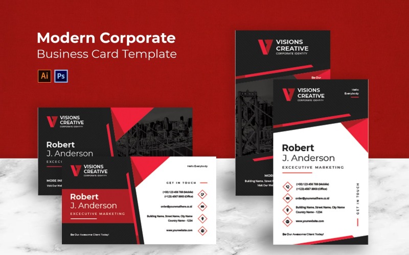 Modern Corporate Business Card Corporate Identity