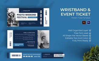 Photo Festival Ticket Print Template