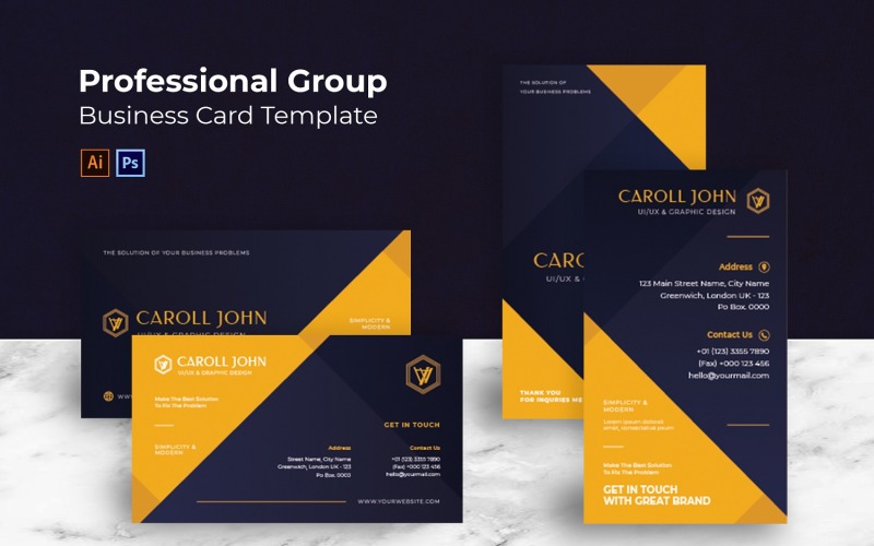 Professional Group Business Card Corporate Identity