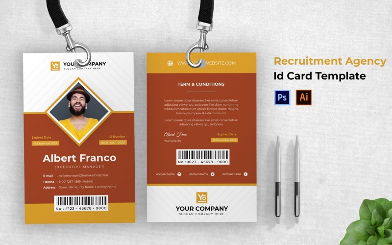 Recruitment Agency Id Card Corporate Identity