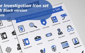 Crime Investigation IconSet