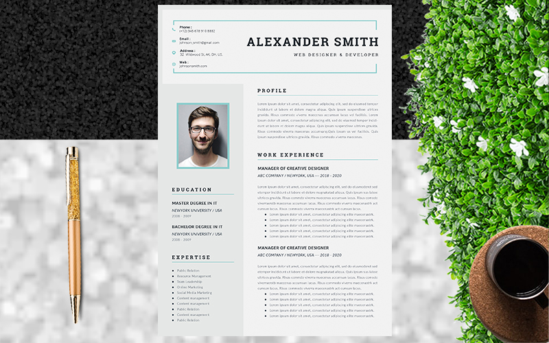 Template #184824 Page3 Pagea4cleancvdesignelegantelegant Webdesign Template - Logo template Preview