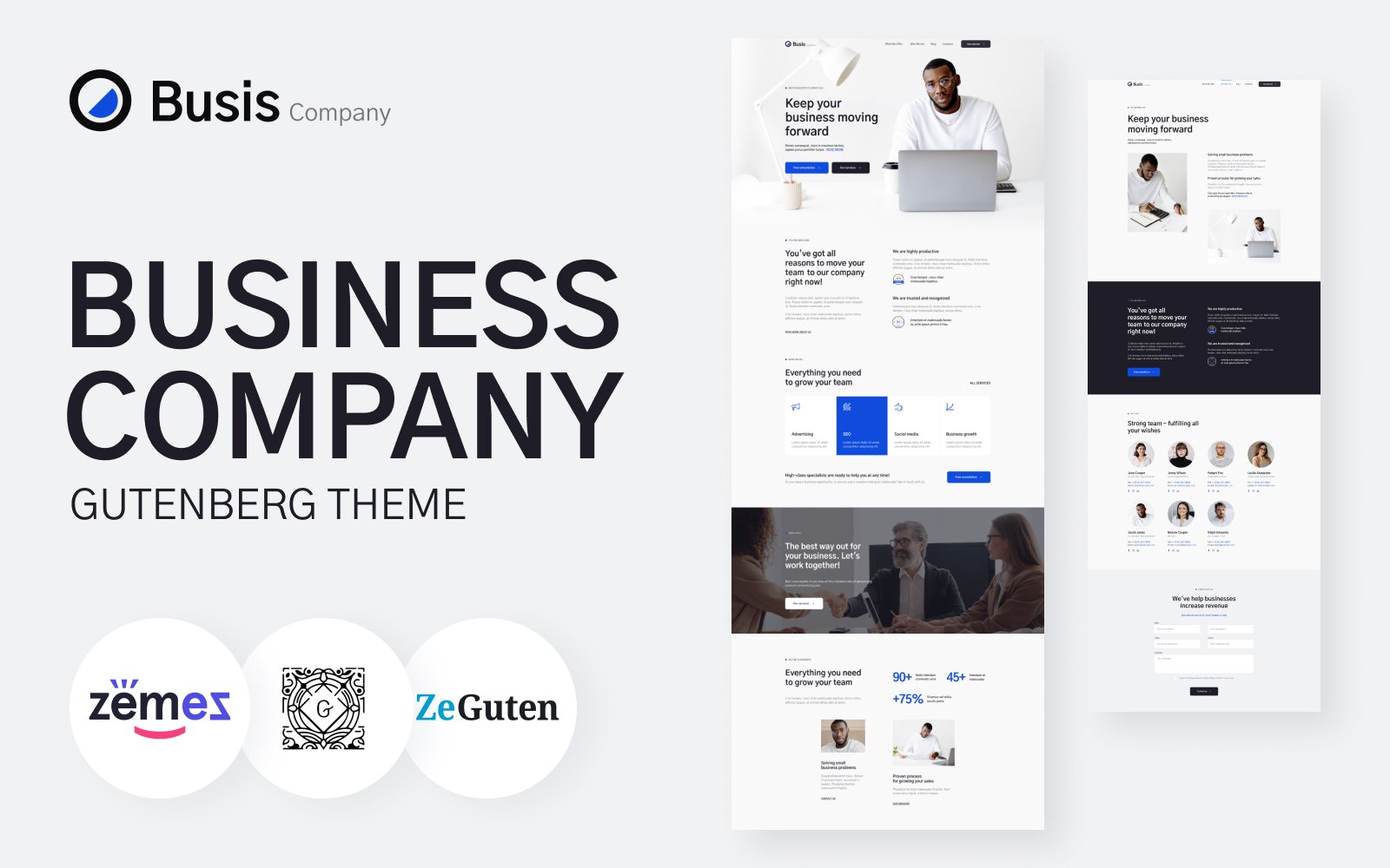 Busis Company - Business Gutenberg Theme WordPress Theme