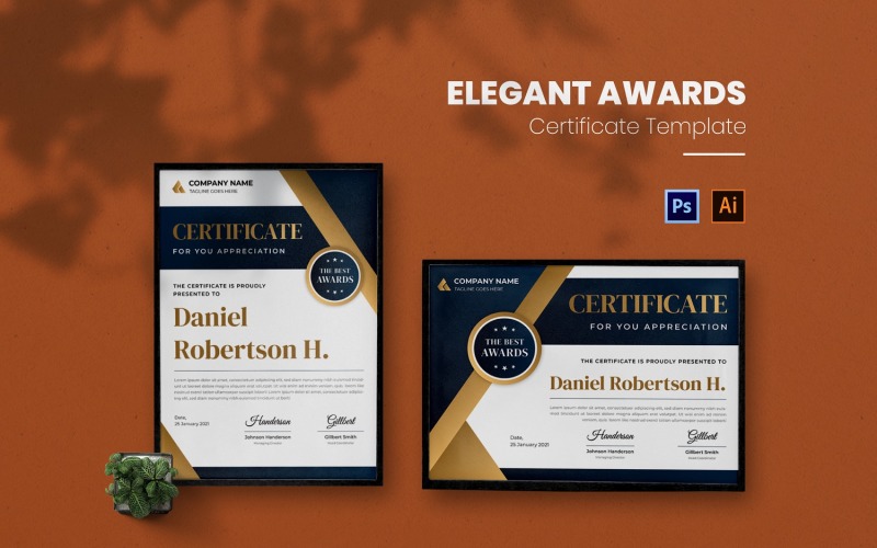 Elegant Awards Certificate Certificate Template