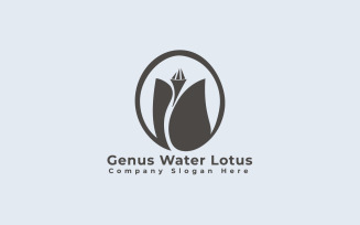Genus Water Lotus Logo Template