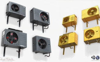 Sci-fi Airconditiong PBR Low Poly 3d Model