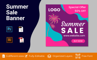 Summer Sale Social Advertisement Design