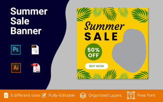 Summer Sale Social Advertising Poster Design