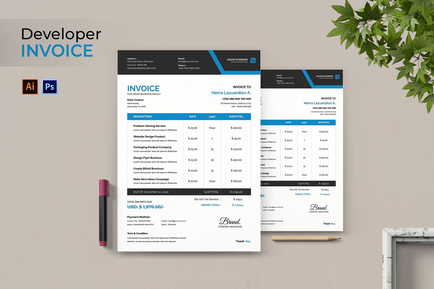 Template #184942 Business Print Webdesign Template - Logo template Preview