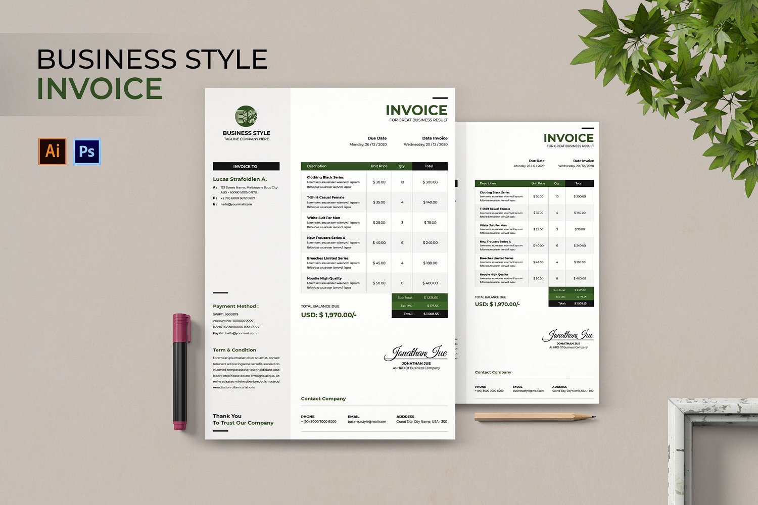 Kit Graphique #184944 Invoice Business Divers Modles Web - Logo template Preview