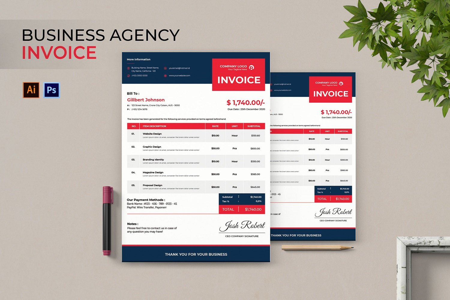 Kit Graphique #184945 Invoice Business Divers Modles Web - Logo template Preview