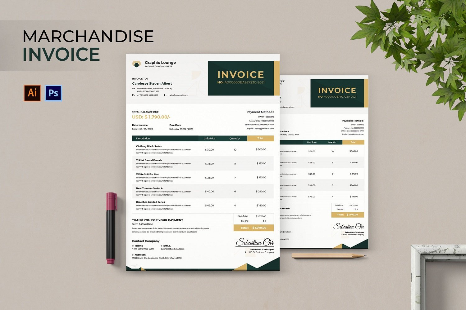 Kit Graphique #184948 Invoice Business Divers Modles Web - Logo template Preview