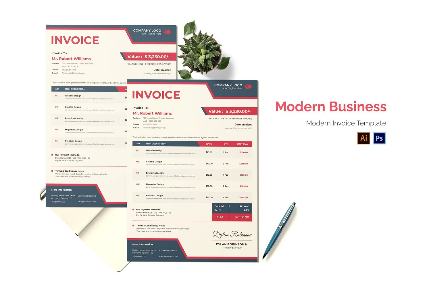 Kit Graphique #184950 Invoice Business Divers Modles Web - Logo template Preview