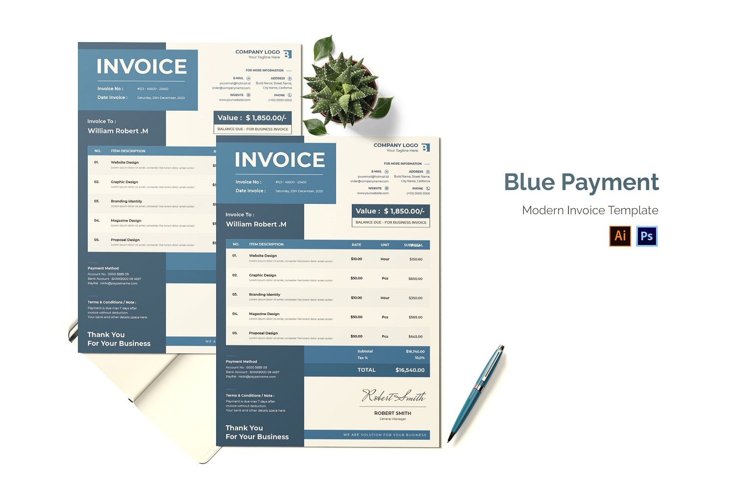 Kit Graphique #184952 Invoice Business Divers Modles Web - Logo template Preview