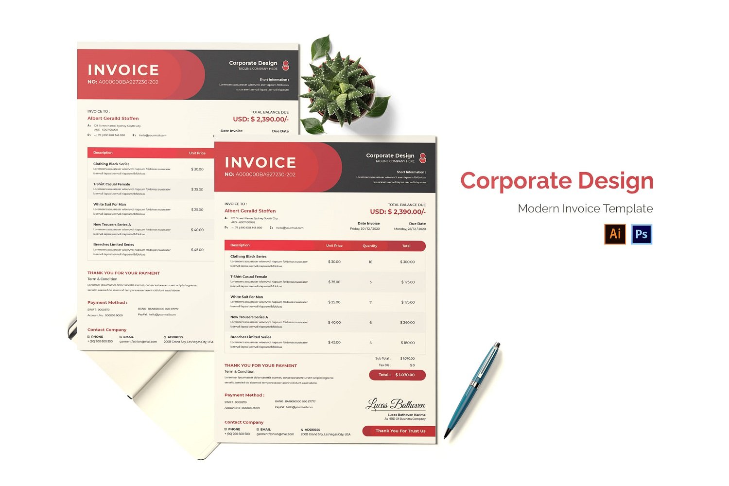 Kit Graphique #184955 Invoice Business Divers Modles Web - Logo template Preview