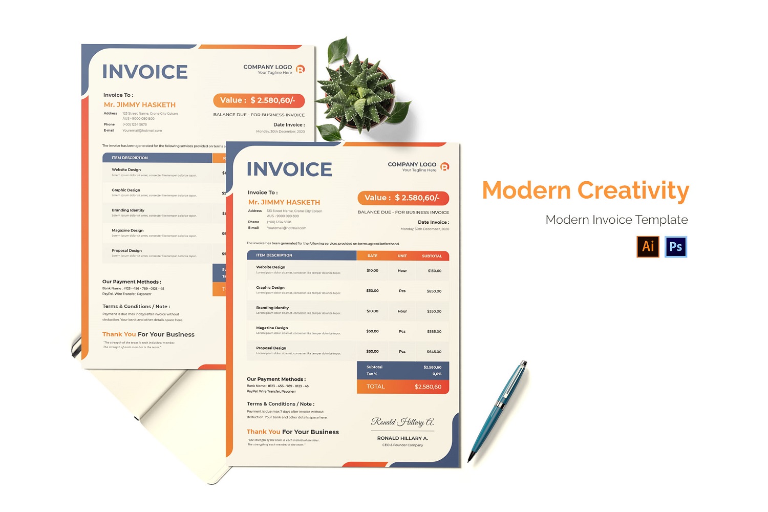 Kit Graphique #184960 Invoice Business Divers Modles Web - Logo template Preview