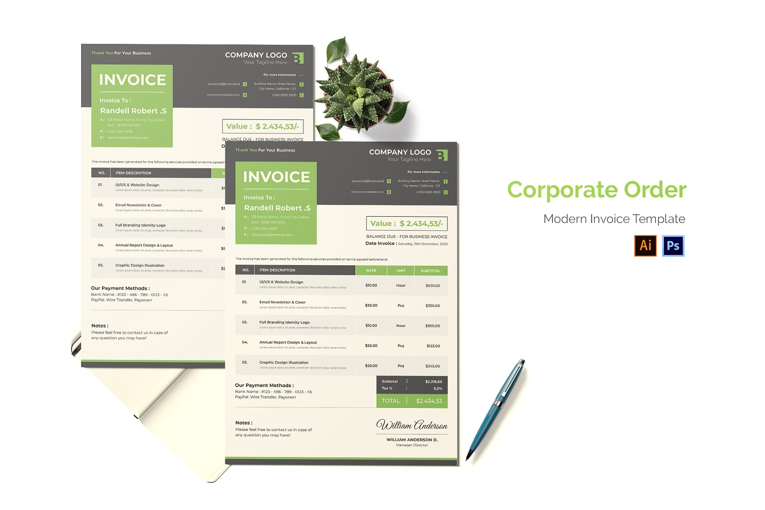 Kit Graphique #184964 Invoice Business Divers Modles Web - Logo template Preview