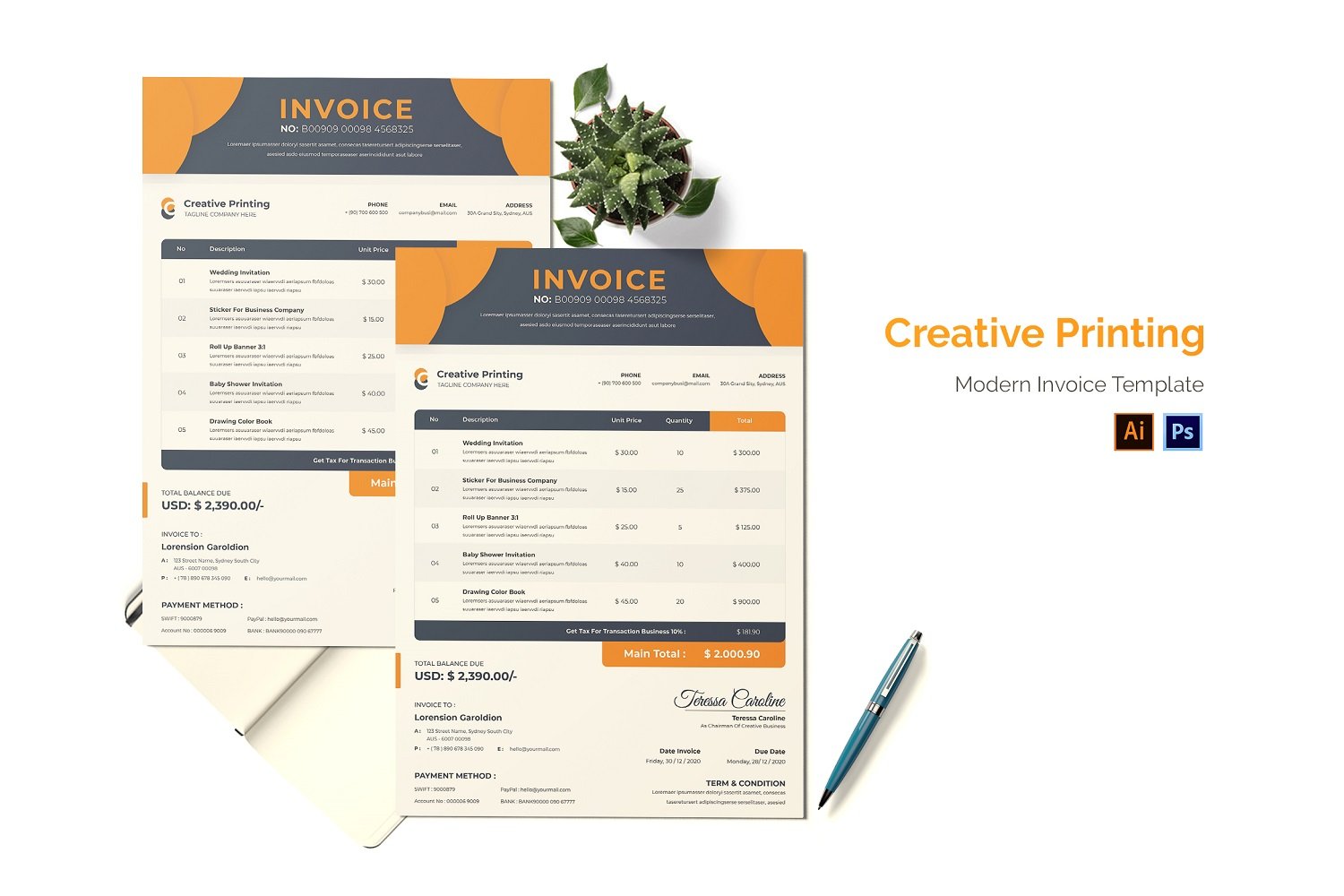 Kit Graphique #184965 Invoice Business Divers Modles Web - Logo template Preview