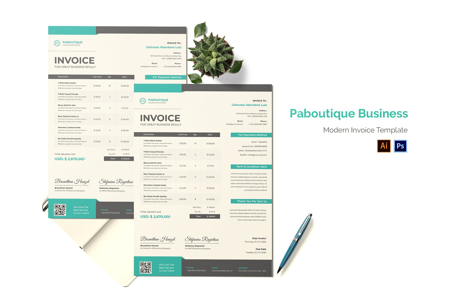 Kit Graphique #184967 Invoice Business Divers Modles Web - Logo template Preview