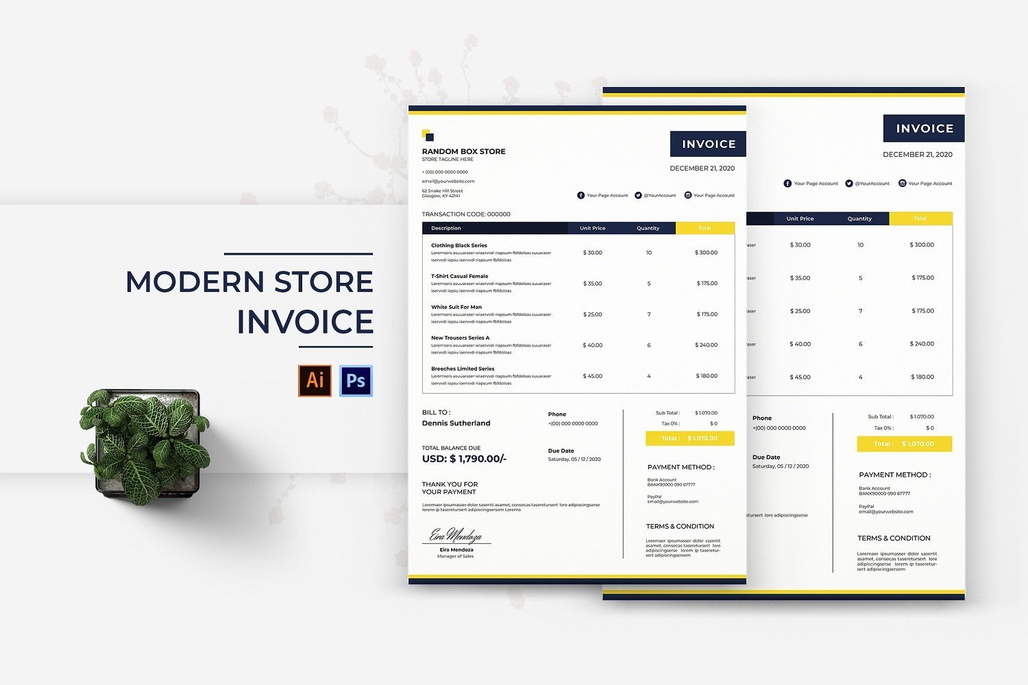 Kit Graphique #184974 Invoice Business Divers Modles Web - Logo template Preview