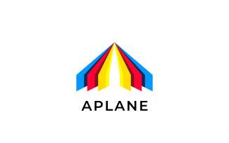 A Fly - Colorful Plane Logo template
