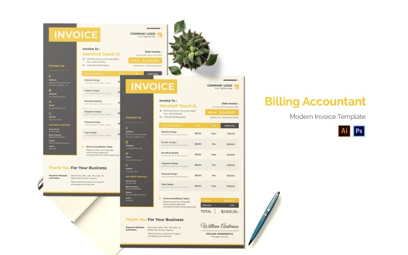 Billing Accountant Invoice Corporate Identity