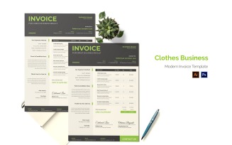 Clothes Business Invoice Print Template