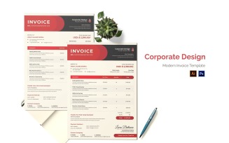 Corporate Design Invoice Print Template