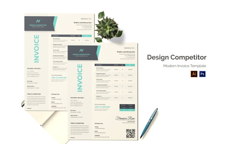 Design Competitor Invoice Corporate Identity