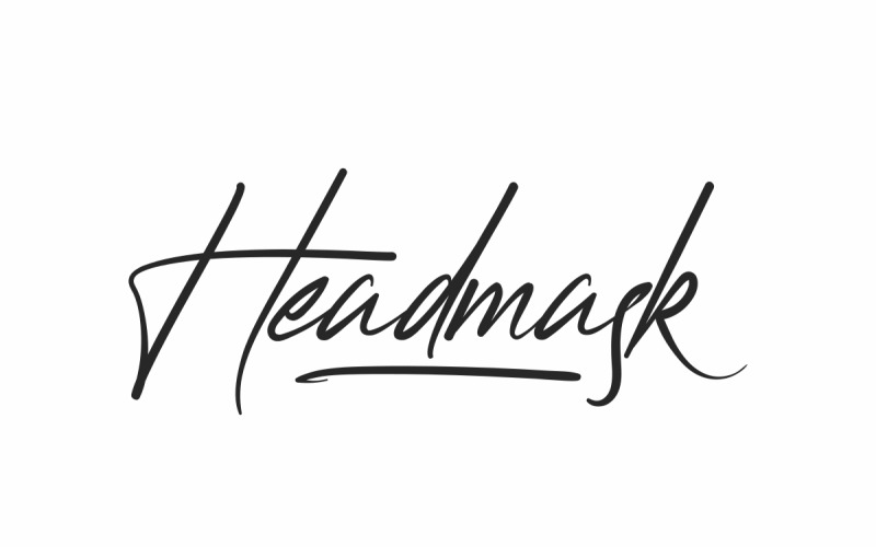 Headmask Signature Script Font
