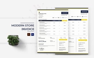 Modern Store Invoice Print Template
