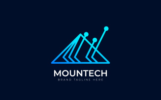 Mountain - Tech Gradient Logo template