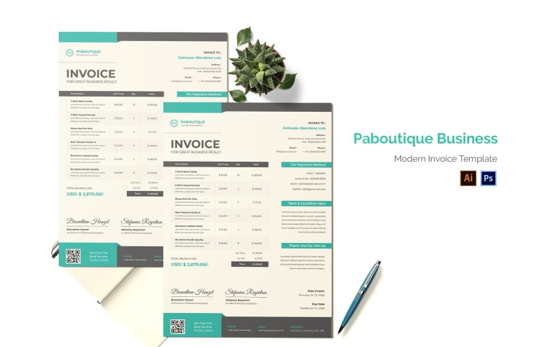 Paboutique Business Invoice Corporate Identity
