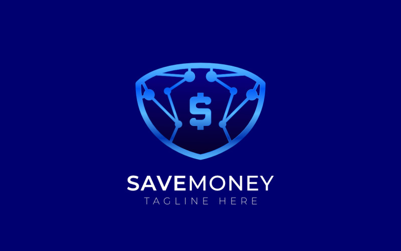 Save Money - Shield Tech Logo template Logo Template