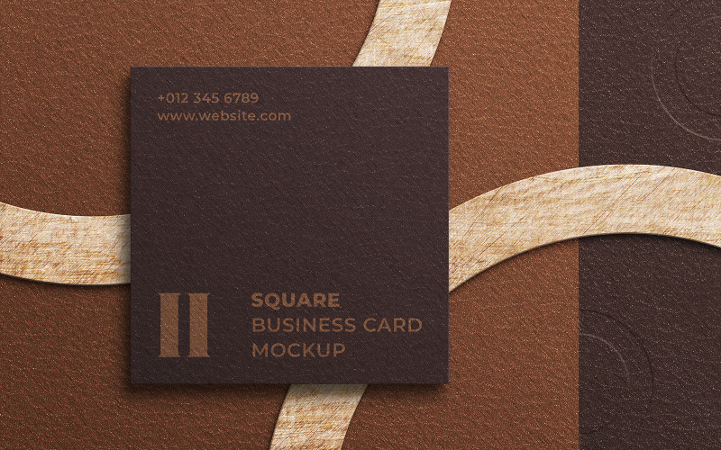 Square Business Card Product Mockup