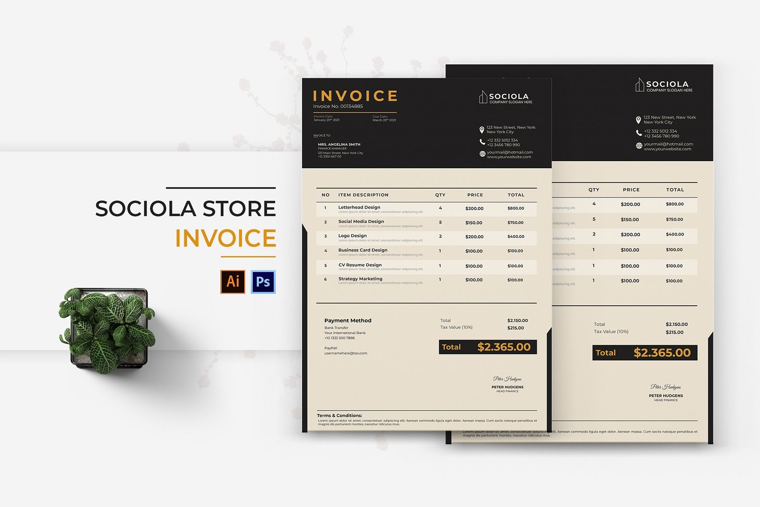 Kit Graphique #185035 Invoice Business Divers Modles Web - Logo template Preview