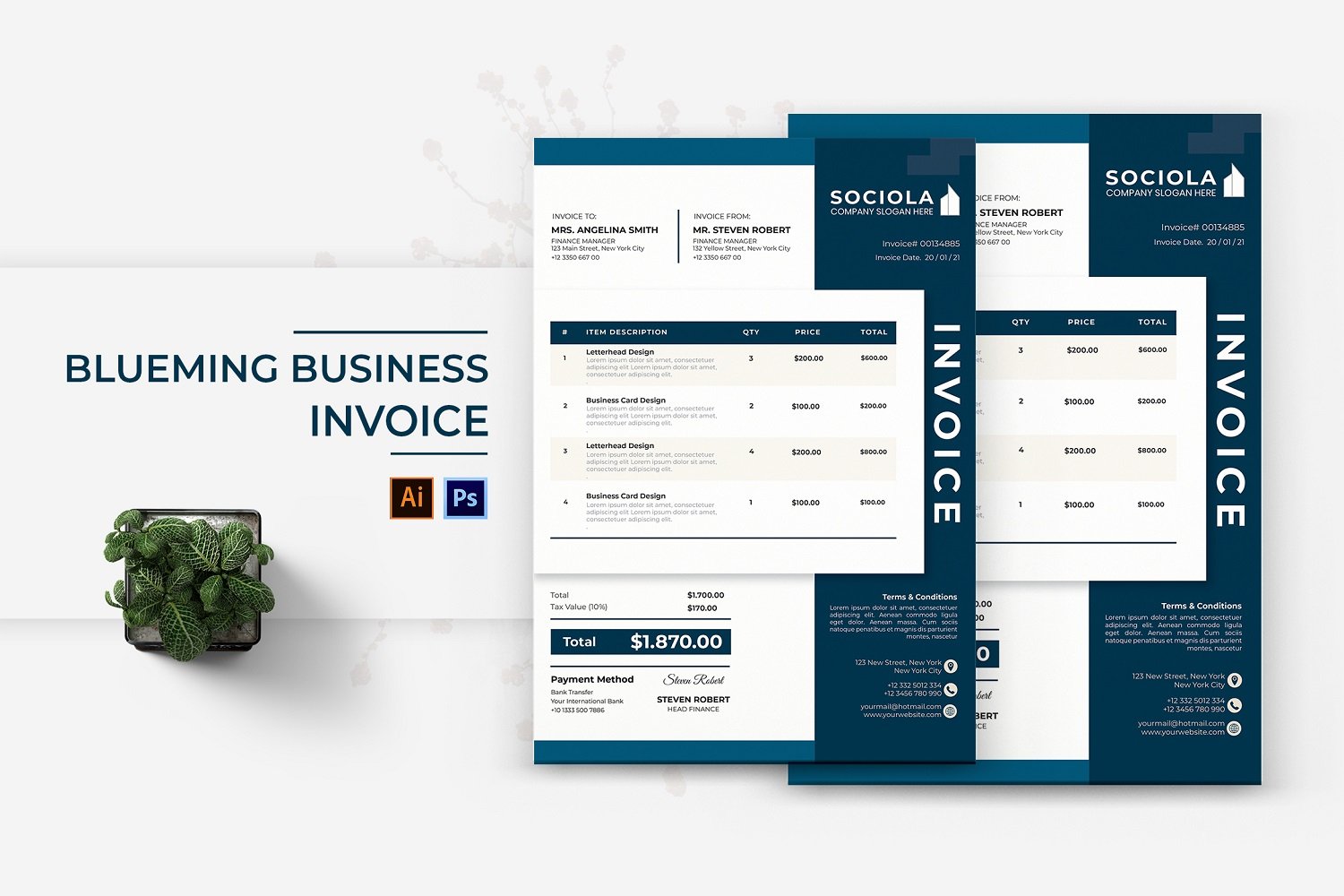 Kit Graphique #185042 Invoice Business Divers Modles Web - Logo template Preview