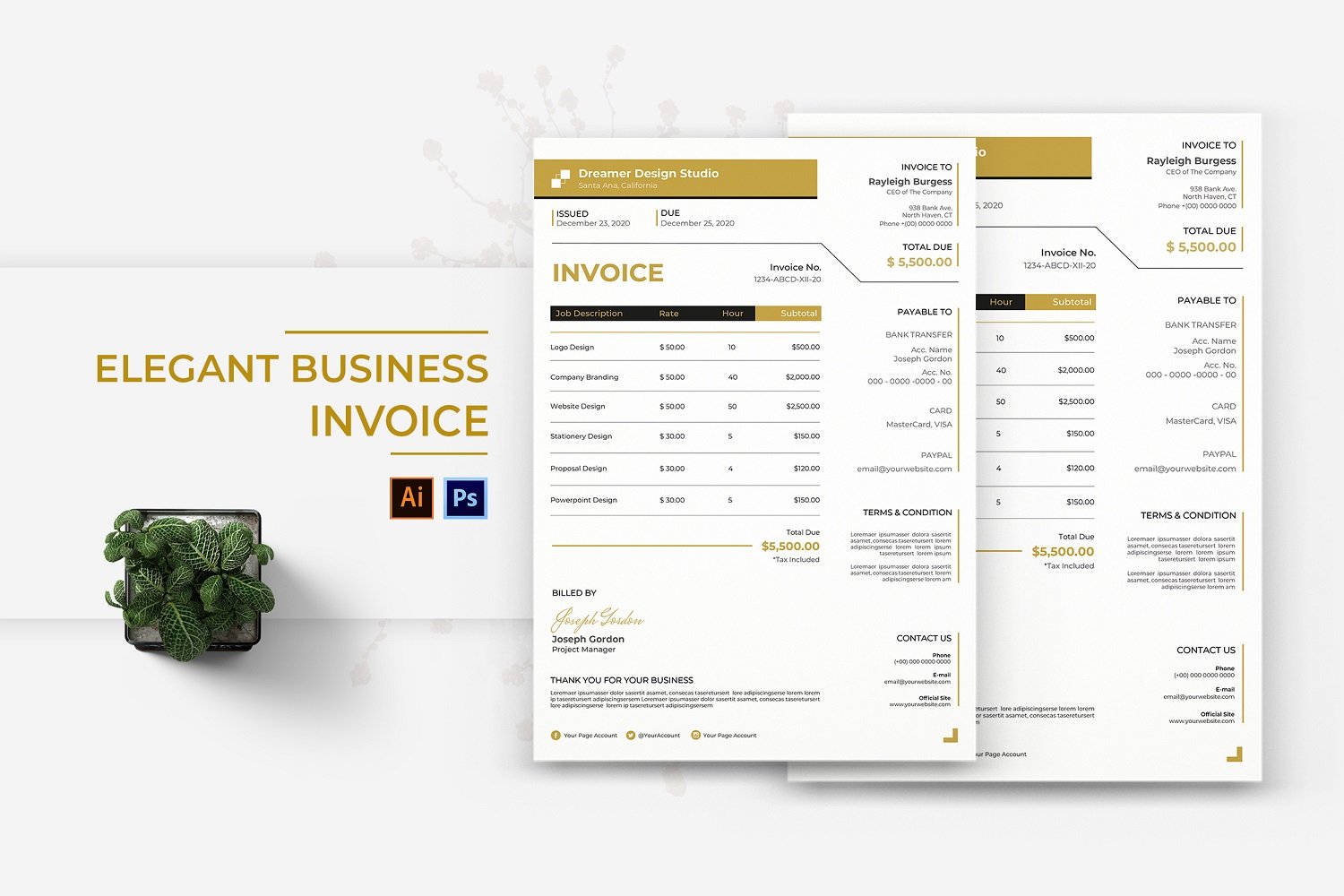 Kit Graphique #185055 Invoice Business Divers Modles Web - Logo template Preview