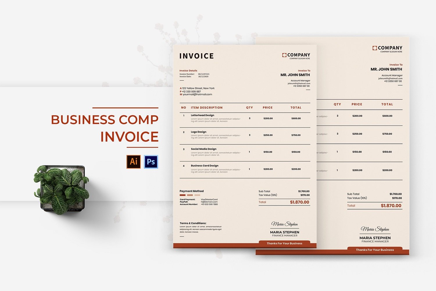 Kit Graphique #185057 Invoice Business Divers Modles Web - Logo template Preview