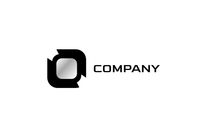 Abstract Tech - Black Logo Logo Template