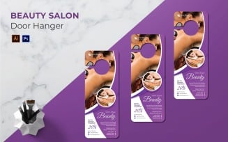 Beauty Salon Door Hanger Print Template