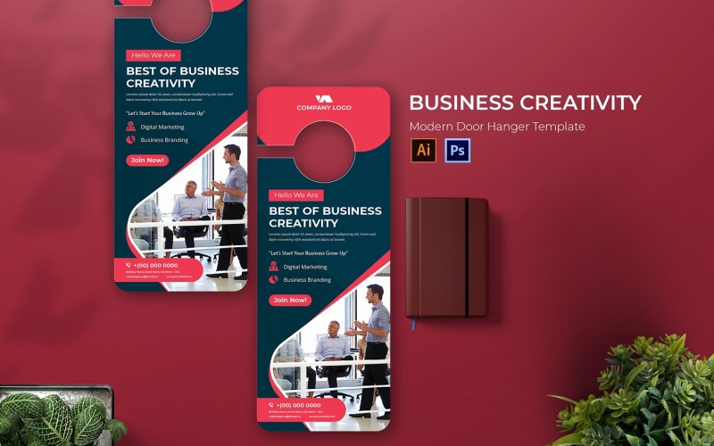Business Creativity Door Hanger Corporate Identity