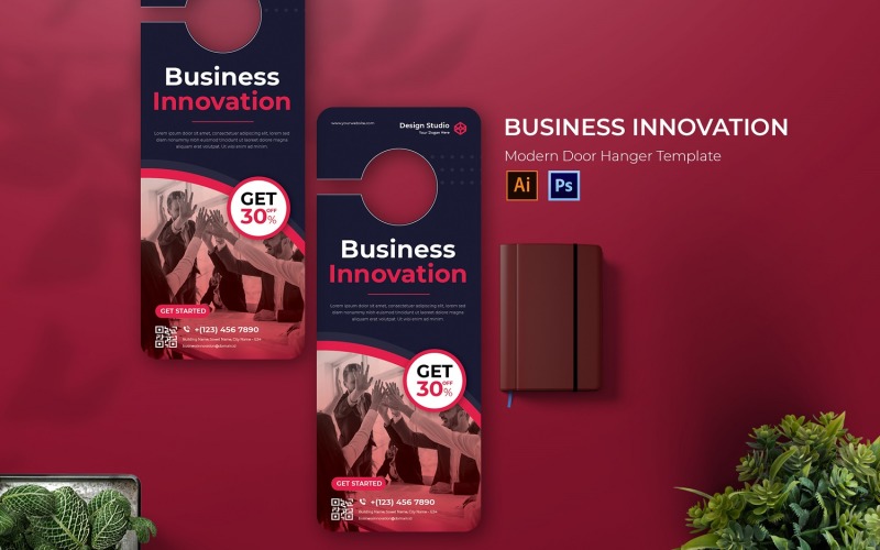 Business Innovation Door Hanger Corporate Identity