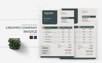 Creapro Company Invoice Print Template