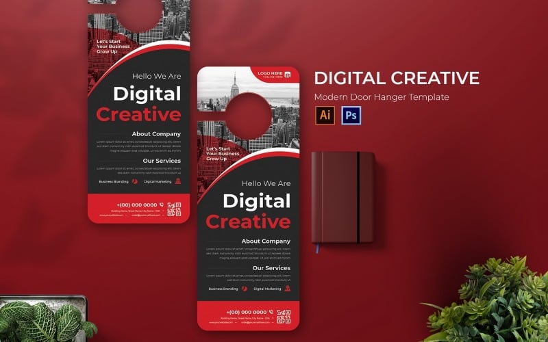 Digital Creative Door Hanger Corporate Identity